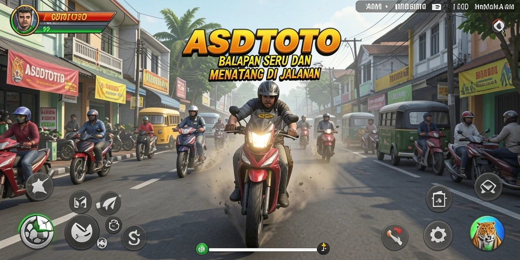 Tampilan gameplay ASDTOTO dengan aksi balapan yang mendebarkan.