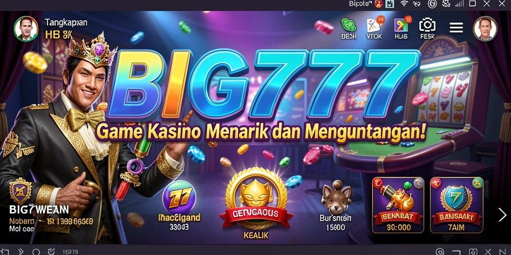 Tampilan seru gameplay Kasino di BIG777 dengan berbagai pilihan permainan.