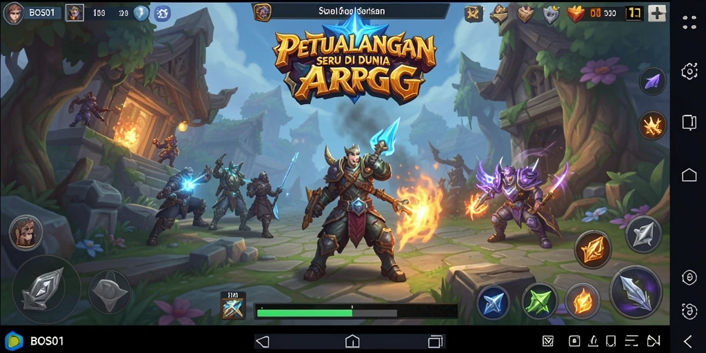 Tampilan gameplay seru dari BOS01 dalam dunia ARPG yang menakjubkan.
