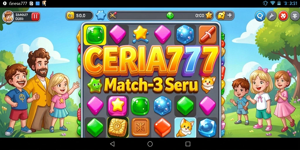 Tampilan gameplay CERIA777 yang menarik dan penuh warna.