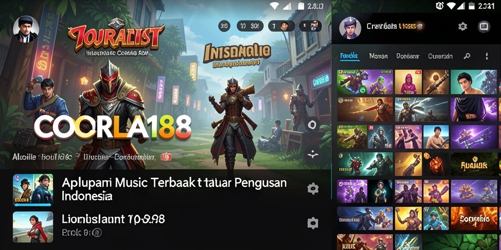 Tampilan gameplay di CORLA188 dengan berbagai pilihan lagu.