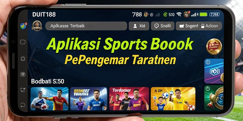Tampilan utama DUIT188 menampilkan berbagai opsi taruhan olahraga.