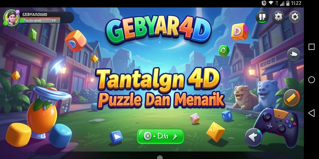 Tampilan gameplay menantang di GEBYAR4D yang menarik dan seru.