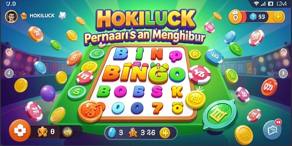 Gameplay HOKILUCK menampilkan suasana permainan Bingo yang seru.