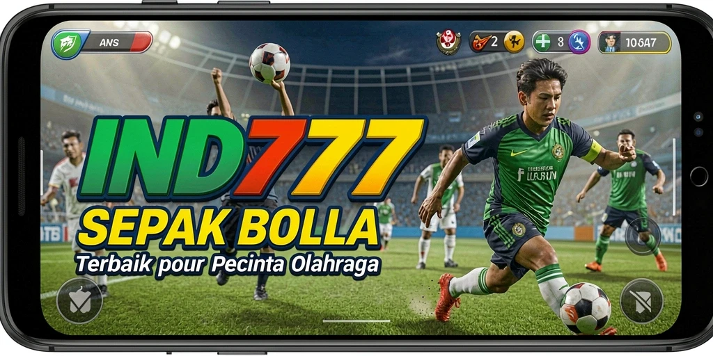 Screenshot menampilkan gameplay seru dari IND777, olahraga sepak bola yang menegangkan.