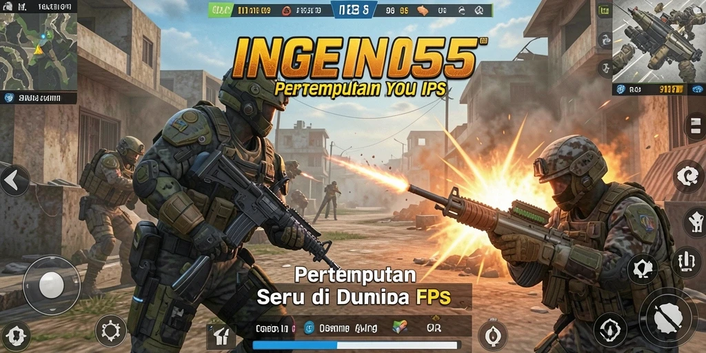 Gameplay mendebarkan INS55 dengan aksi FPS yang intens.