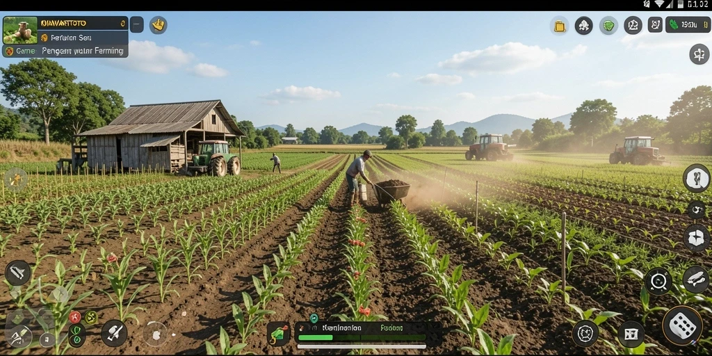 Tampilan gameplay menarik dari MAWARTOTO yang menunjukkan kegiatan pertanian.