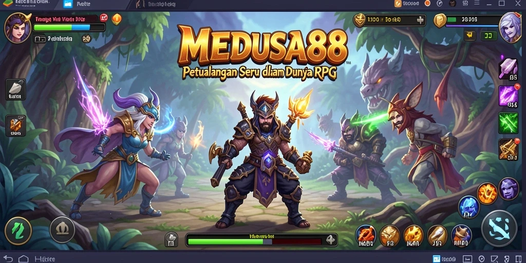 Tampilan gameplay <strong>MEDUSA88</strong> menghadirkan aksi RPG yang mendebarkan.