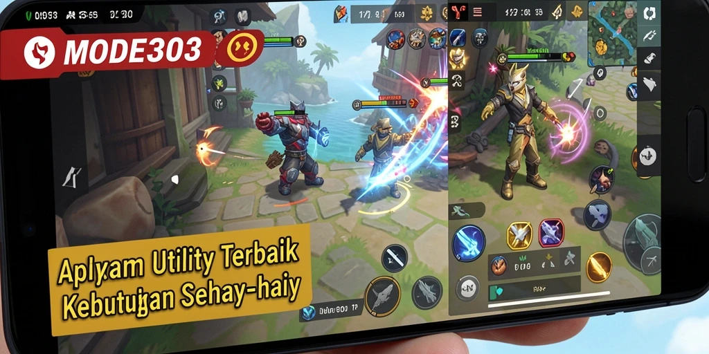 Tampilan antarmuka MODE303 dengan berbagai fungsi Utility yang mudah diakses.