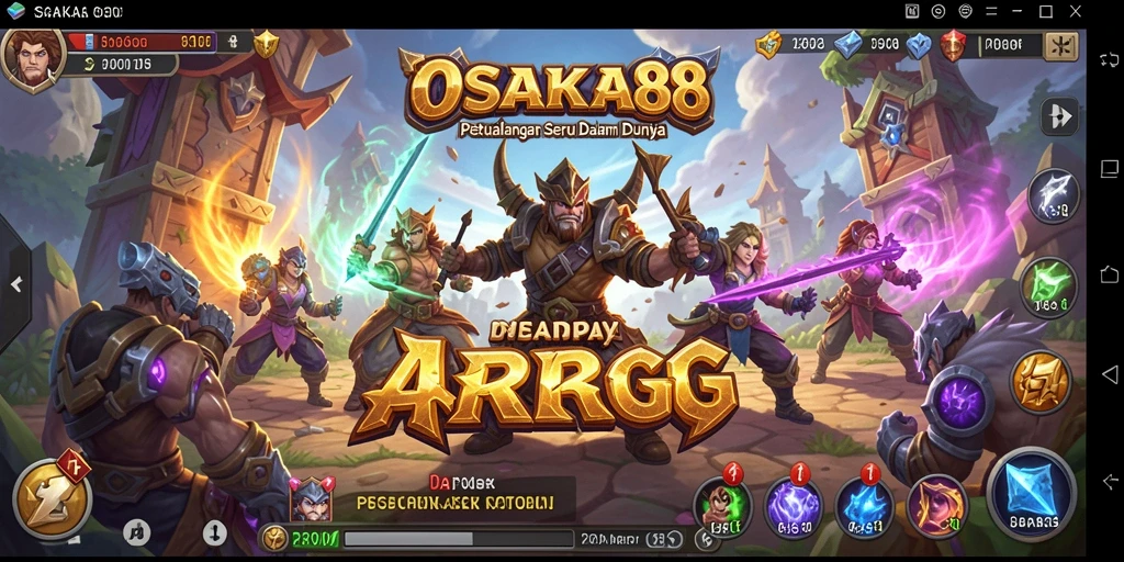 Tampilan gameplay OSAKA88 yang menampilkan aksi ARPG yang intens.