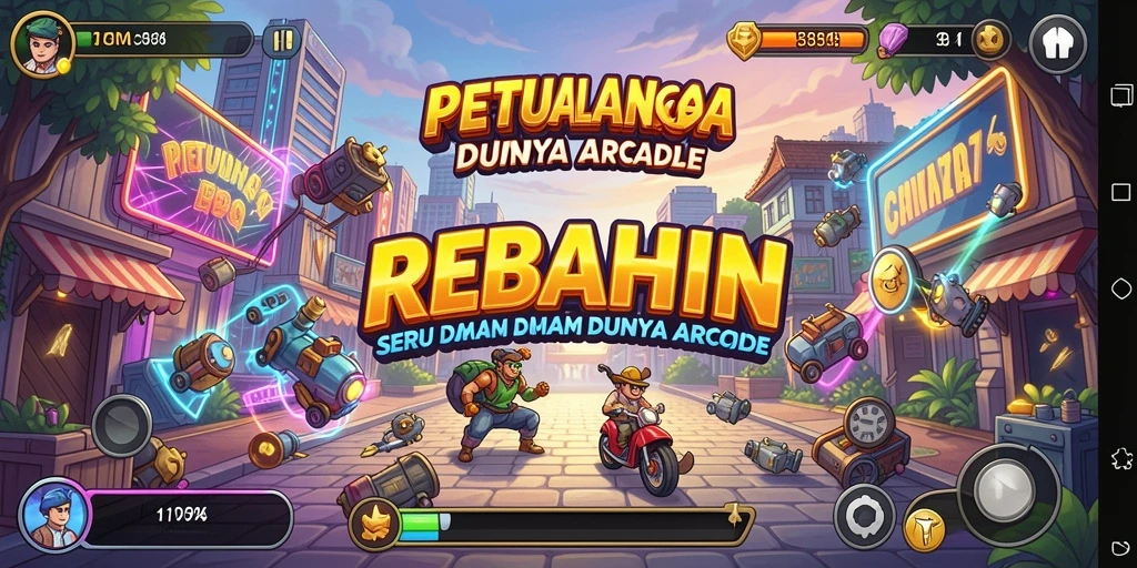 Screenshot gameplay REBAHIN yang menampilkan aksi seru dalam permainan arcade.