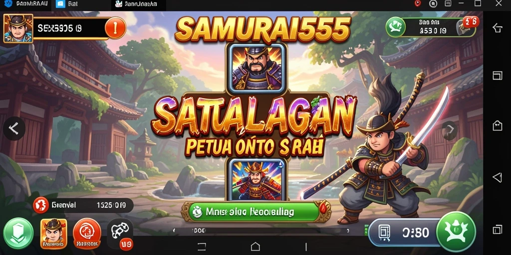 Tampilan gameplay menakjubkan dari SAMURAI555 yang penuh aksi.