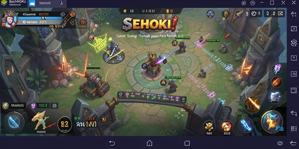 Screenshot gameplay SEHOKI menampilkan pertempuran seru dan strategi mendalam.