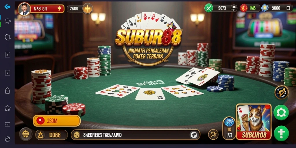 Tampilan gameplay SUBUR88 yang memukau dalam permainan Poker.