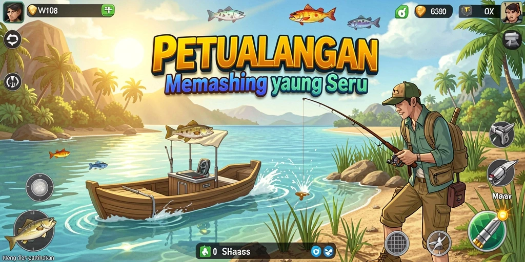 Tangkapan ikan yang besar dalam gameplay VW108.